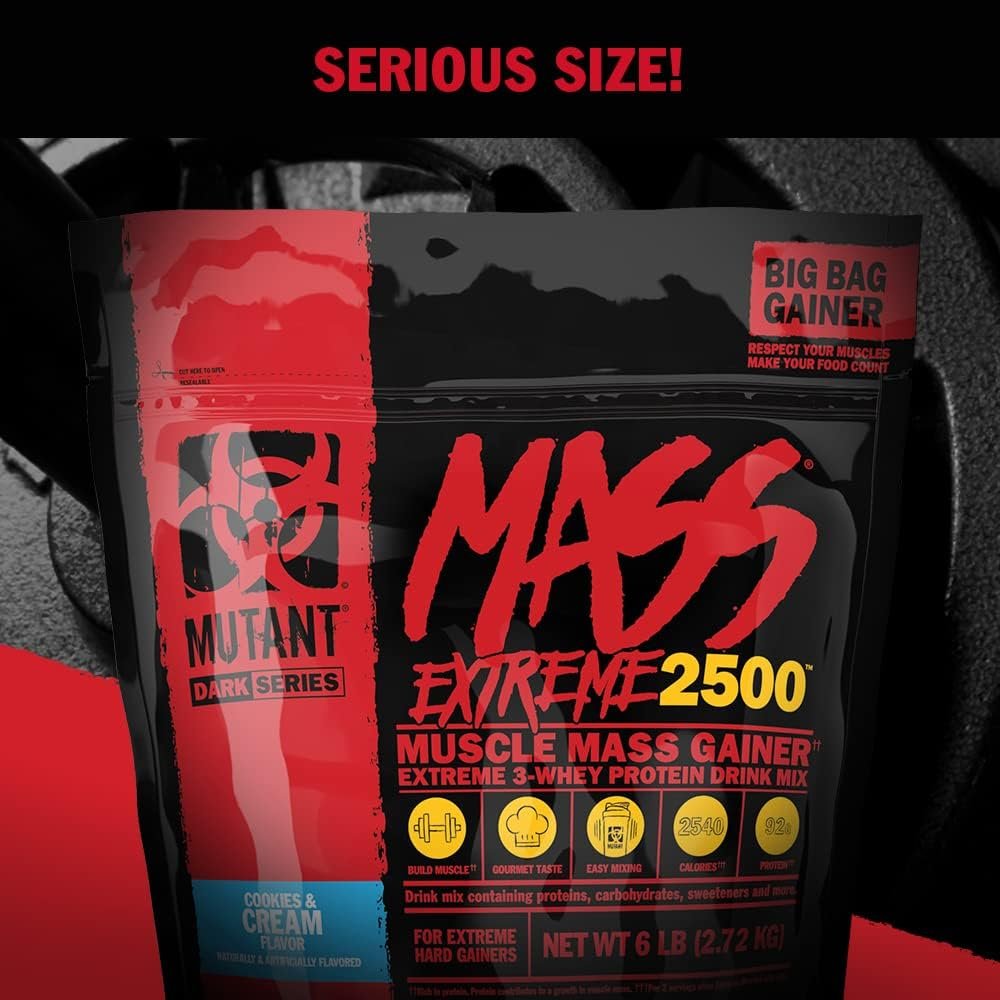Mutant Muscle Mass Gainer Extreme 2500 12lbs - Image 3
