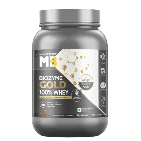 MuscleBlaze Biozyme Gold 100% Whey 1Kg