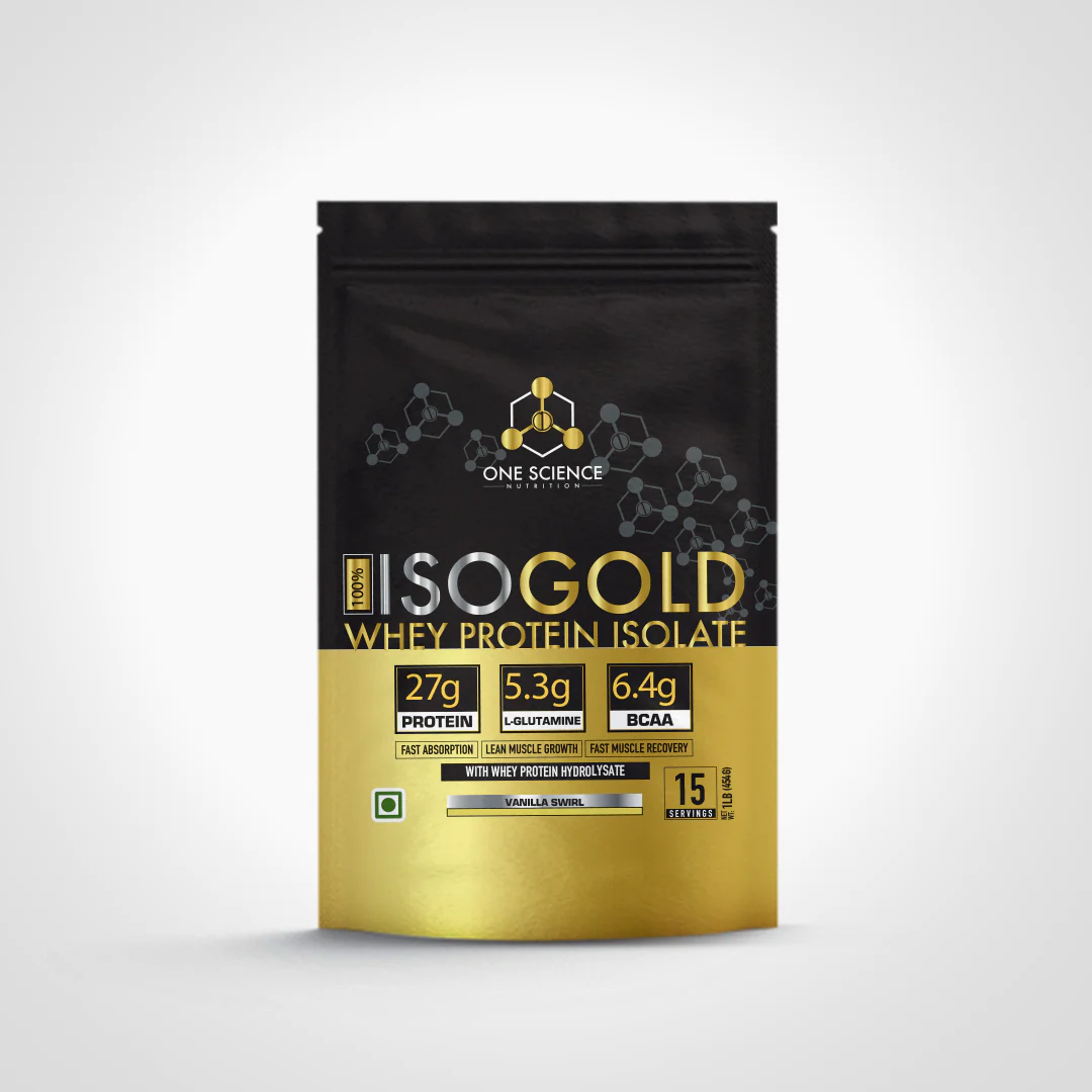 Renders-vanilla-front-1 One Science Nutrition ISO Gold Whey Protein Isolate 1 LB - Image 1