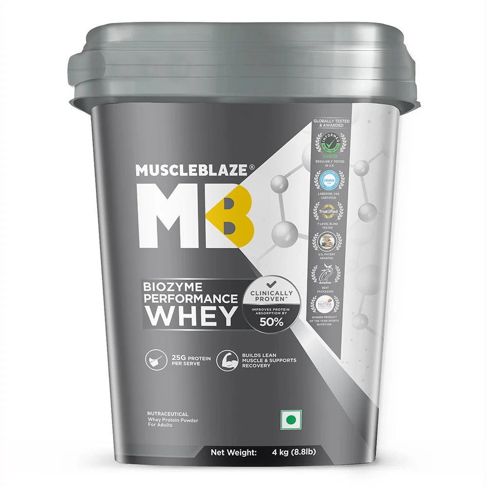 MuscleBlaze Biozyme Performance Whey 4Kg