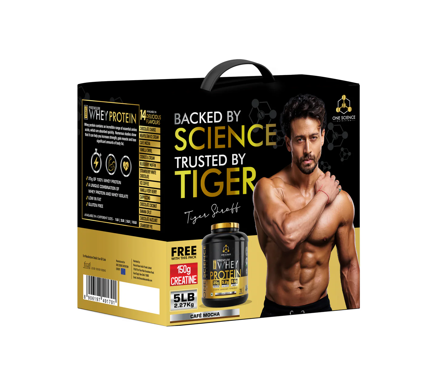 Tiger Combo Pack 100% Premium Whey Protein 5Lbs